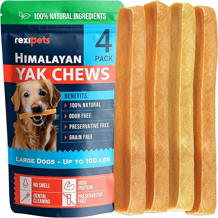 100% Natural Yak Cheese Himalayan Made Dog Chews All Breeds - Lactose Free Yak Chew for Small, Me... | Amazon (US)