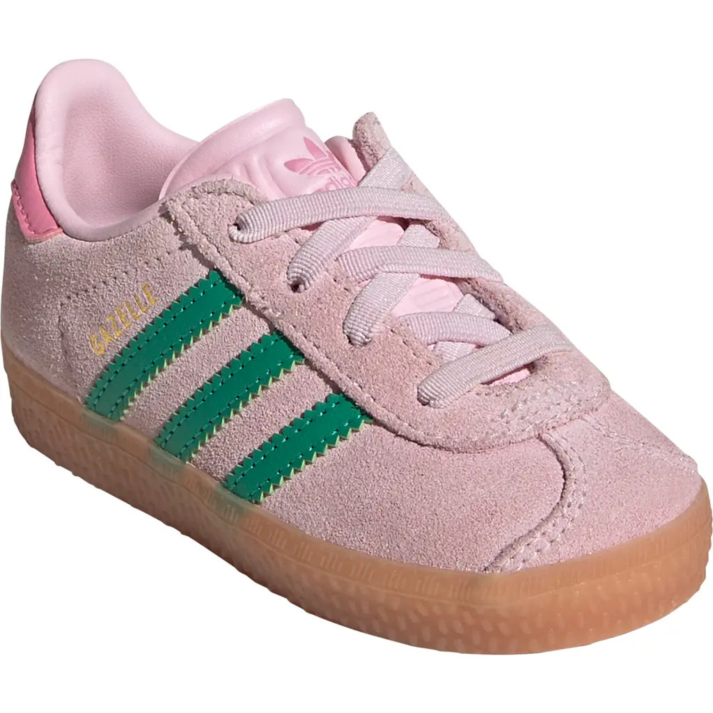 adidas Kids' Gazelle Sneaker in Clear Pink/Green/Bliss Pink at Nordstrom, Size 5 M | Nordstrom