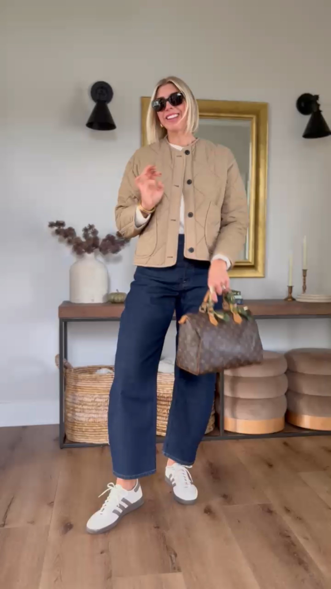 Comfy but pulled together—this dark-wash  jean is a dream for those “on-the-go” fall days.

Styled with a quilted jacket and fashion sneakers, this look is functional without being frumpy. Fall fashion that fits your real life? Yes, please.
Wearing my true to size 28 (in the 29” length) in these jeans
#casualfalloutfits #comfortandstyle

#LTKOver40 #LTKStyleTip #LTKActive