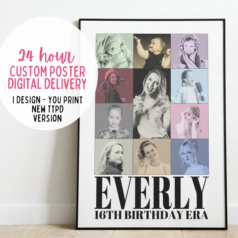 Updated Custom Eras Poster Birthday Poster Digital Print Custom Gift for Her Birthday Era Themed ... | Etsy (Global)
