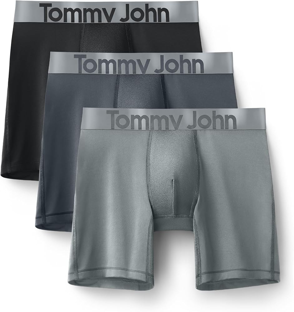 Tommy John Men's Sport Micro 6" Mid-Length Boxer Brief Underwear, 3-Pack | Amazon (US)