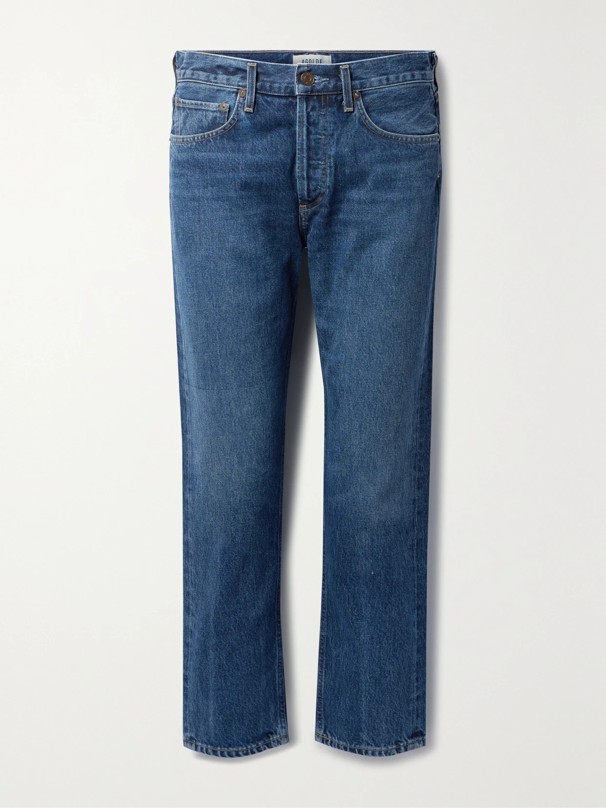 AGOLDE - Parker Mid-rise Straight-leg Jeans - Mid denim | NET-A-PORTER (UK & EU)