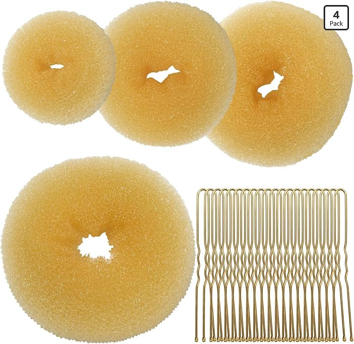 Teenitor 4pcs Hair Bun Shaper Set with Extra-large, Large, Medium, Small Donut Hair Bun Maker, 20... | Amazon (US)