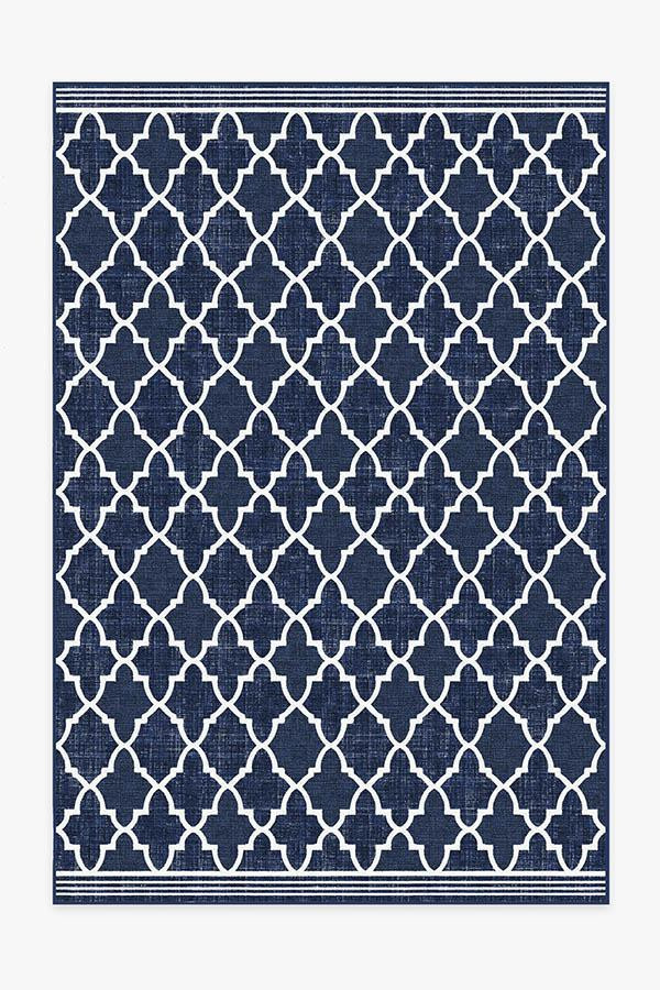 Outdoor Varia Trellis Royal Blue Rug | Ruggable