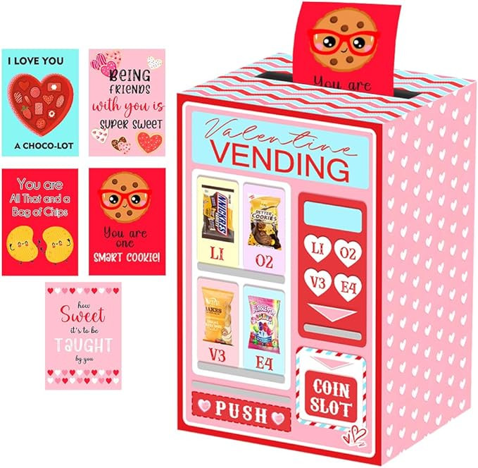 Valentine Boxes for Kids - Valentines Day Cards for Kids - Vending Machine Valentine Boxes with 2... | Amazon (US)