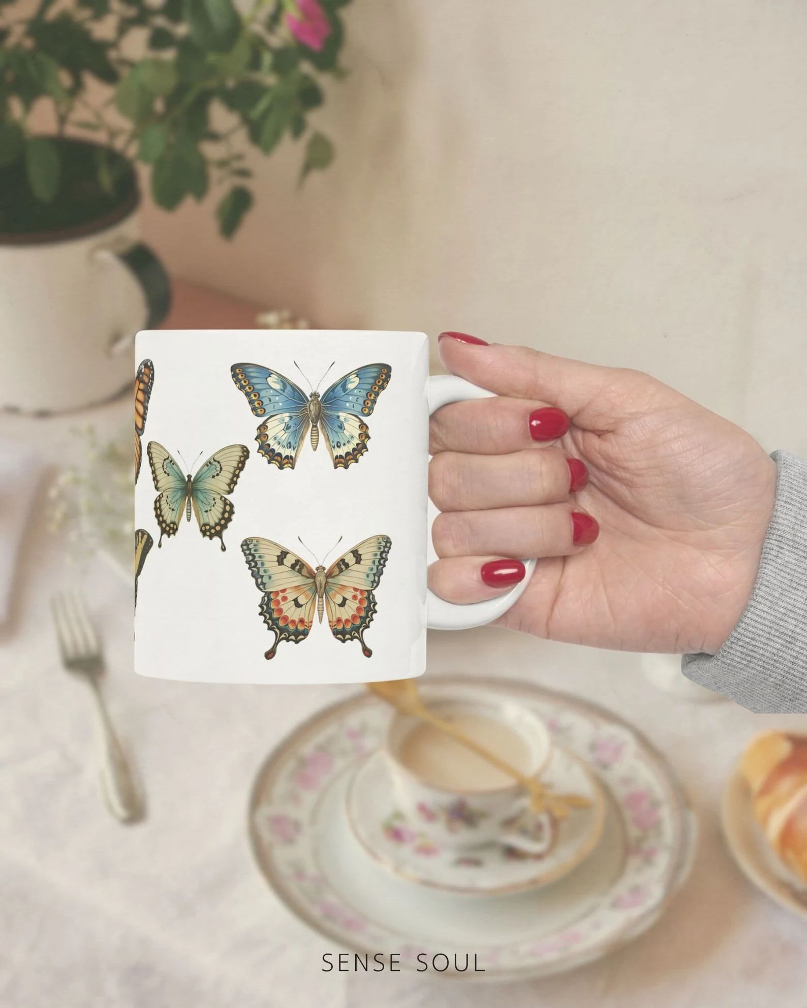 Butterfly Lover Gift for Her, Colorful Butterfly Mug, Animal Graphic Tea Cup, Mother's Day Gift I... | Etsy (US)