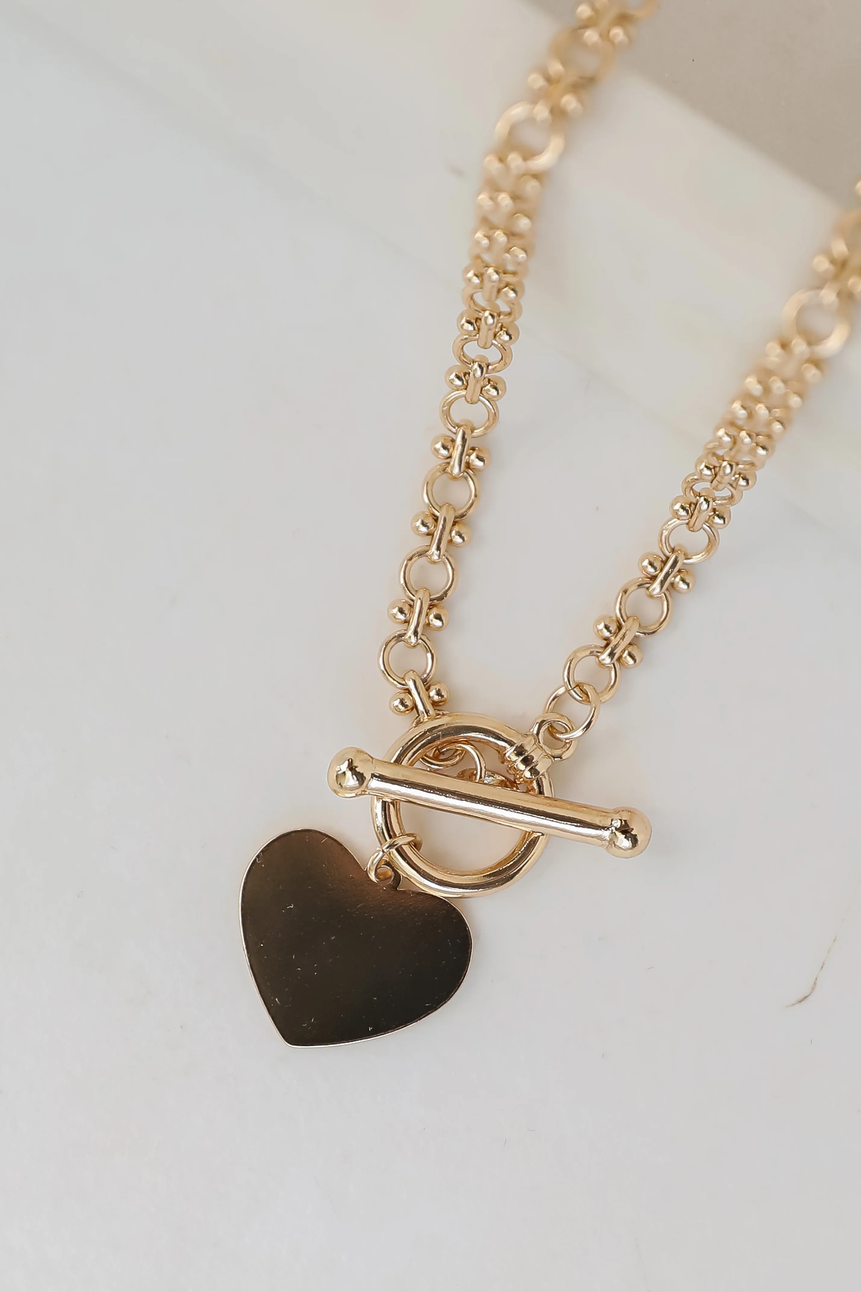 Cute Gold Heart Charm Necklace | Cute Necklaces | ShopDressUp | Dress Up