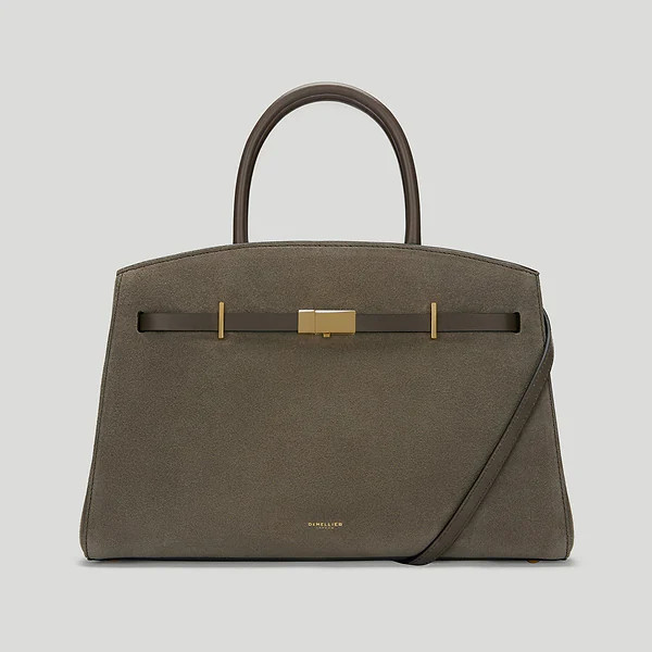 The Midi Hudson | Deep Olive Suede & Deep Olive Smooth | DeMellier | DeMellier