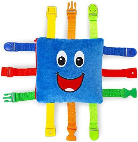 Amazon.com: Buckle Toy - Boomer Square - Learning Activity Toddler Plane Travel Essential Toy - D... | Amazon (US)