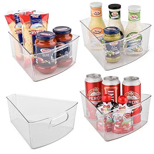 Sorbus Wedge Storage Bin Organizer with Front Handle for Lazy Susan Corner Cabinet, Great Sector ... | Walmart (US)