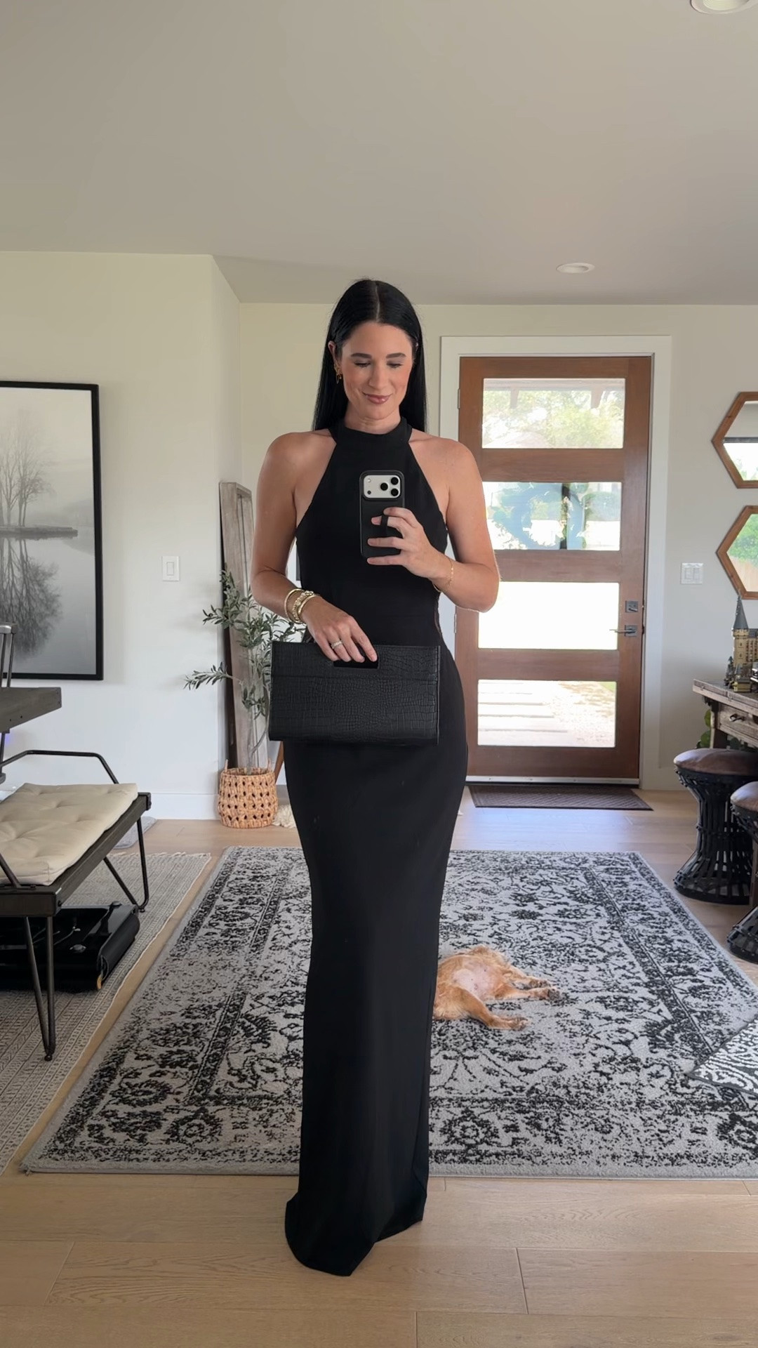 You guys. This @Lulus dress is on sale for $25 from $100! I’m in the size small and am 5’8”.

My @Gigi New York clutch is 15% off with code DTKAUSTIN15.

#LTKOver40 #LTKTall #LTKSaleAlert