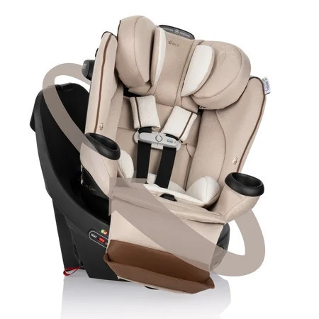 Evenflo Limited Edition Revolve360 Extend All-in-One Rotating Car Seat with Green & Gentle Fabric (Champagne) | Walmart (US)