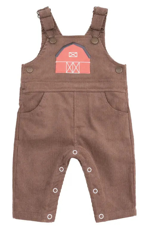 Angel Dear Little Farm Corduroy Overalls in Brown at Nordstrom, Size 12-18M | Nordstrom