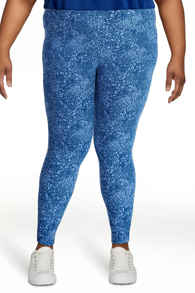 Terra & Sky Women's Plus High Waist Ankle Length Leggings, 27" Inseam, Sizes 0X-5X | Walmart (US)