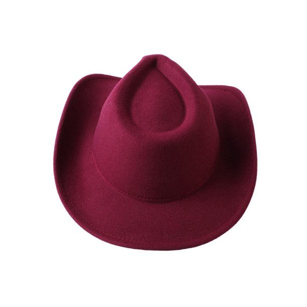 Nituyy Men Women Felt Cowboy Hat, Vintage Wide Brim UV Protection Fedora Hat - Walmart.com | Walmart (US)