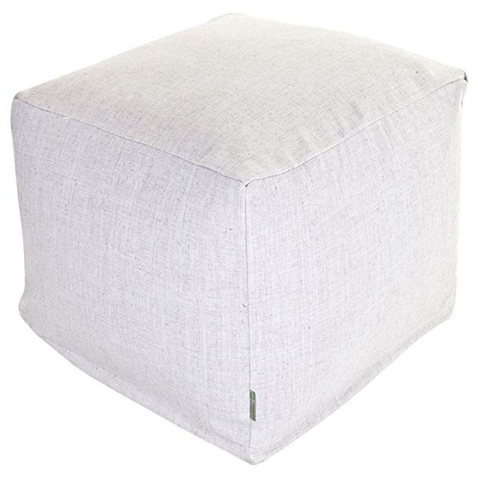 Majestic Home Goods Magnolia Wales Indoor Bean Bag Ottoman Pouf Cube 17" L x 17" W x 17" H | Amazon (US)