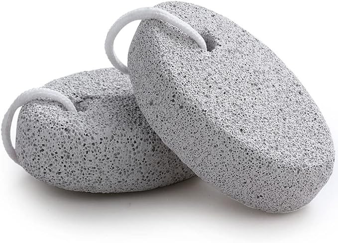 Natural Foot Pumice Stone for Feet, Borogo 2-Pack Lava Pedicure Tools Hard Skin Callus Remover fo... | Amazon (US)