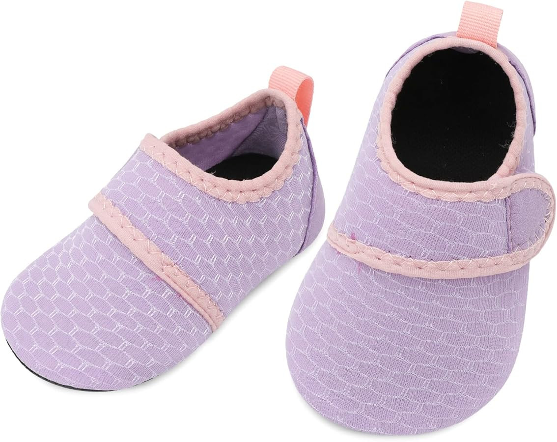 L-RUN Baby Water Shoes Barefoot Skin Aqua Sock Swim Shoes for Beach Swim Pool Infant Swim Shoes | Amazon (US)