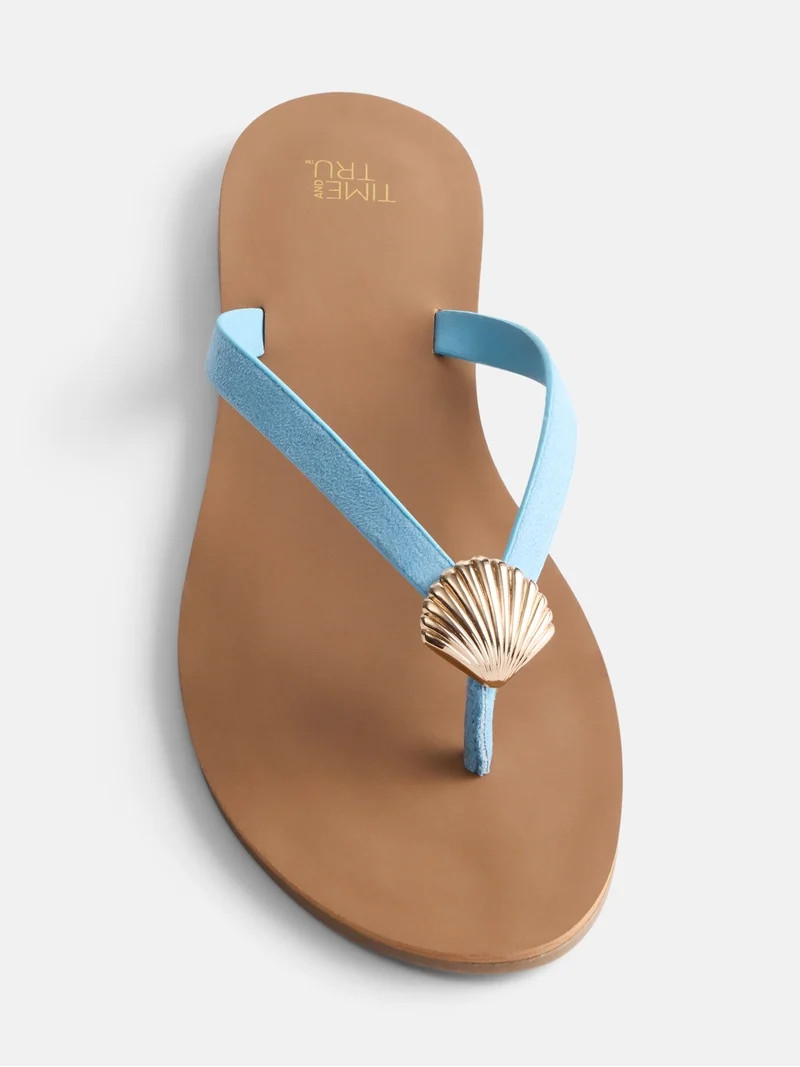 Time and Tru Women's Ornament Thong Sandals | Walmart (US)