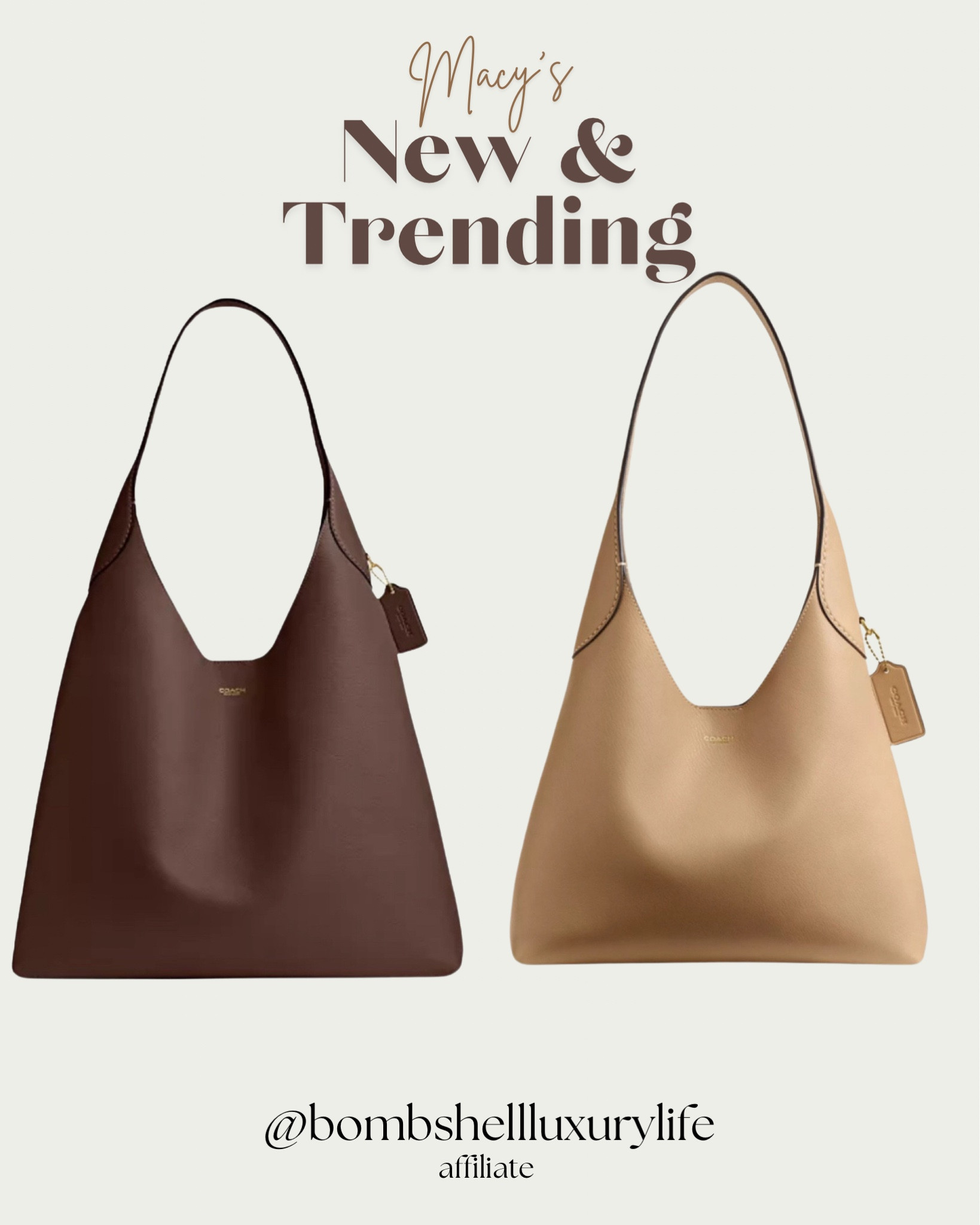 Check out the latest trending Coach handbag at Macy’s! This gorgeous fall bag is flying off the shelves. Get yours before it’s gone!

Handbag- Bags- Macys- Fashion Purses

#LTKStyleTip #LTKItBag #LTKBeauty