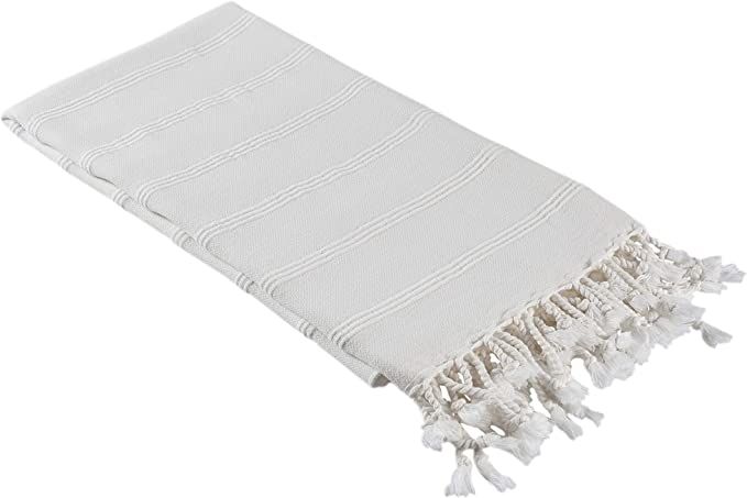 InfuseZen Stonewashed Turkish Towel Extra Large Thin Bath Towel, Beach Towel and Pool Towel, Larg... | Amazon (US)