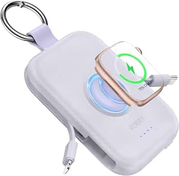 RORRY Portable Apple Watch Charger,5000mAh iWatch Wireless Charger Power Bank with Built-in Cable... | Amazon (US)