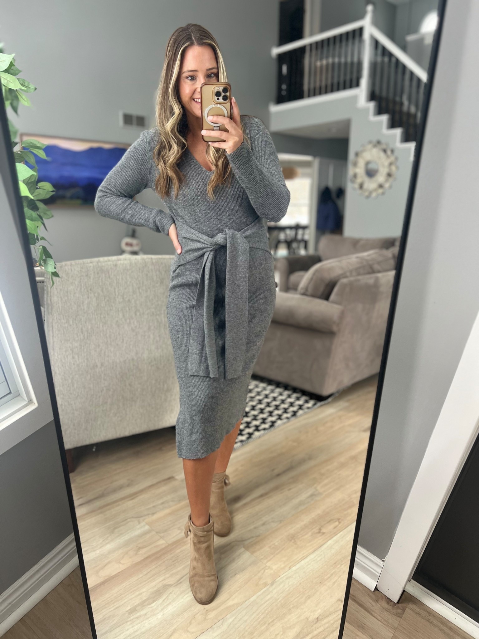 Loving sweater dresses for work! Easy to throw on and go! 

#LTKootd #LTKWorkwear #LTKOver40