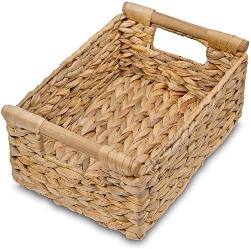 VATIMA Small Wicker Baskets for Organizing Bathroom, Hyacinth Baskets for Storage, Wicker Storage... | Amazon (US)