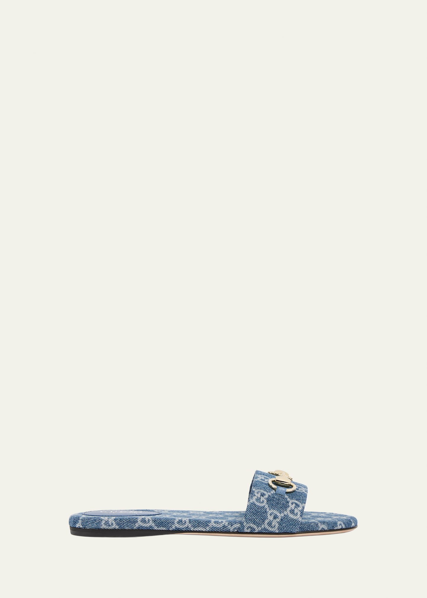 Gucci GG Denim Slide Sandals | Bergdorf Goodman