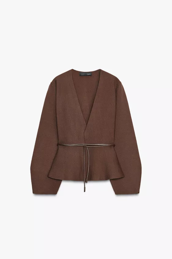 BELTED CARDIGAN | Zara Canada