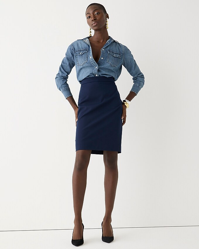 No. 2 Pencil® skirt in bi-stretch cotton blend | J. Crew US