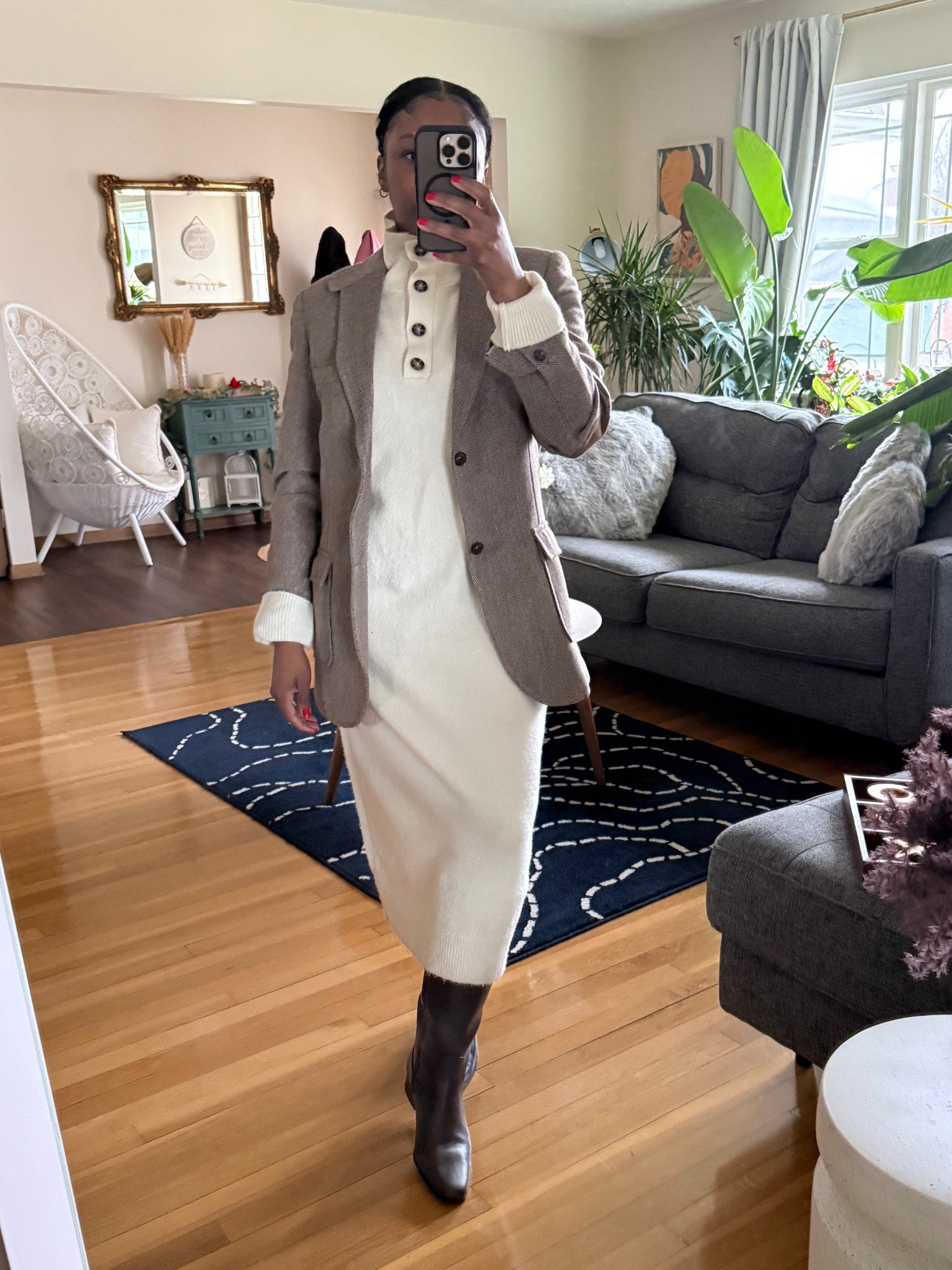 Grab this comfy sweater dress and add a thrifted blazer for an easy chic work look 

#LTKOver40 #LTKWorkwear #LTKootd