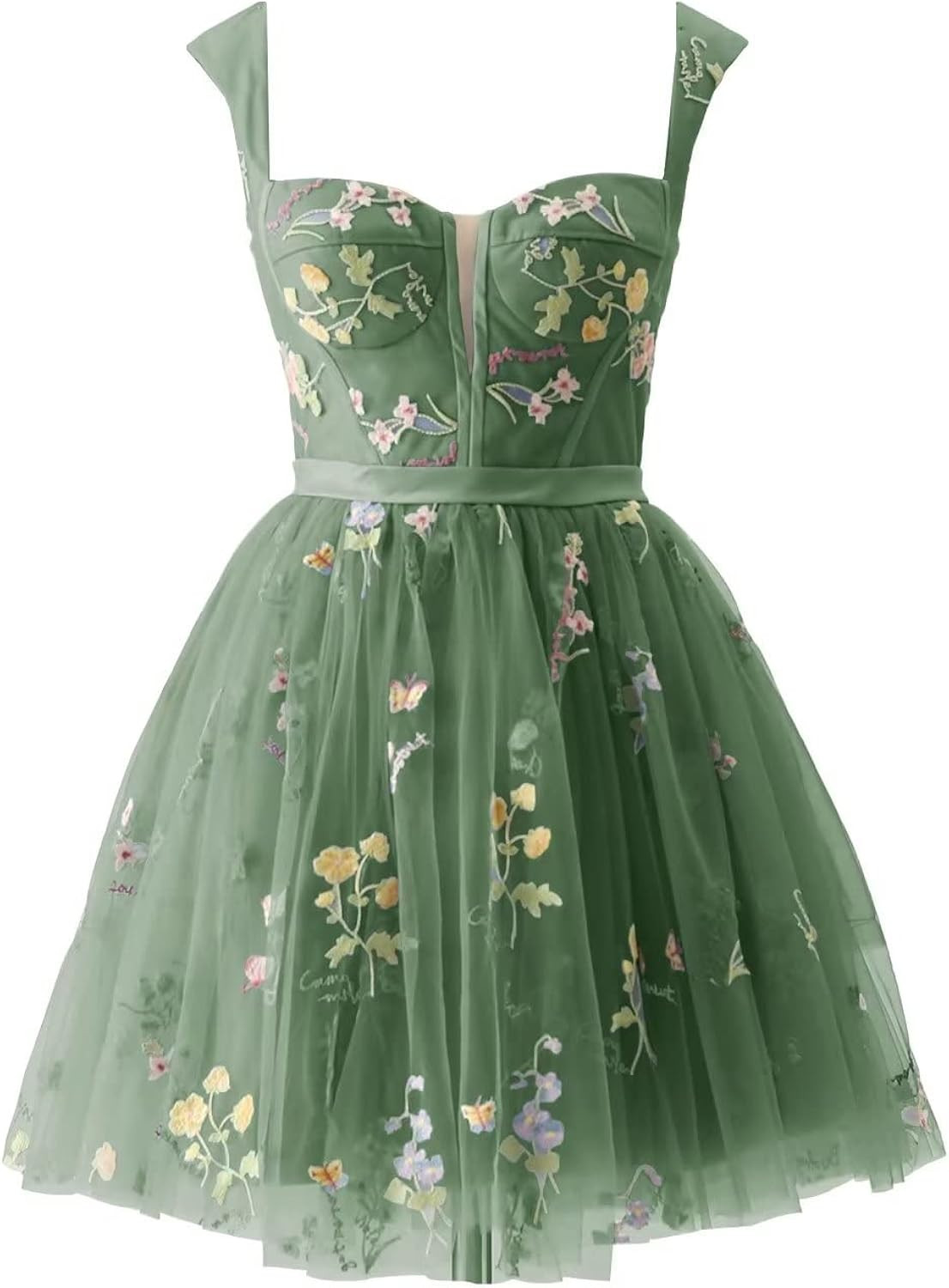 Eightale Prom Dresses Tulle Sweetheart Flower Embroidery Formal Party Dresses | Amazon (US)