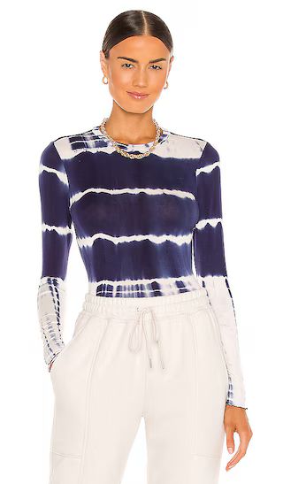 Dawn Long Sleeve Top in Blue & White | Revolve Clothing (Global)