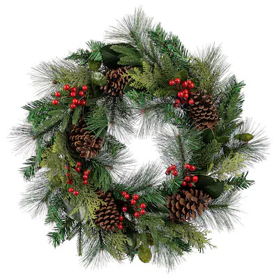 Holiday Living 26-in Pre-lit Indoor/Outdoor Battery-operated multi Mixed green Artificial Christm... | Lowe's