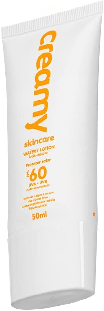 Creamy Skincare Protetor Solar 50g | FPS 60, Watery Lotion, Toque Seco, Efeito Matte, Rápida Abs... | Amazon (BR)