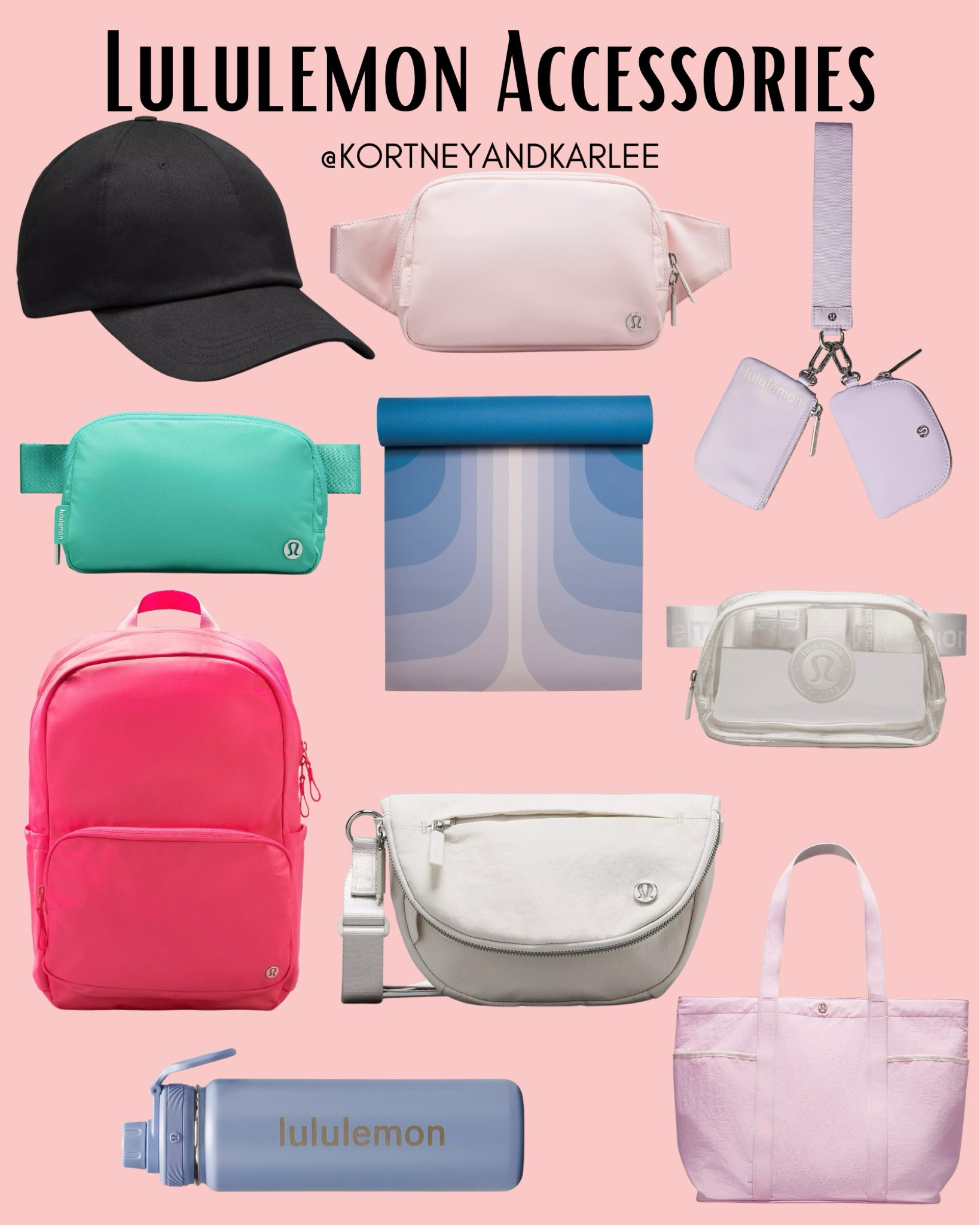 Lululemon Accessories!

Kortney and Karlee | #kortneyandkarlee 

#LTKSeasonal #LTKfindsunder100 #LTKfitness