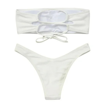 rache-637 Swim Cover Up For Women Women Wrap Bikini Set Push Up High Waisted 2 Piece Swimsuits White | Walmart (US)