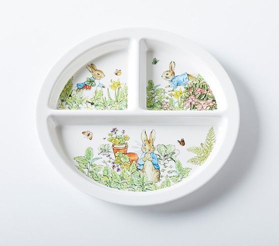 Peter Rabbit™ Garden Divided Plate | Pottery Barn Kids