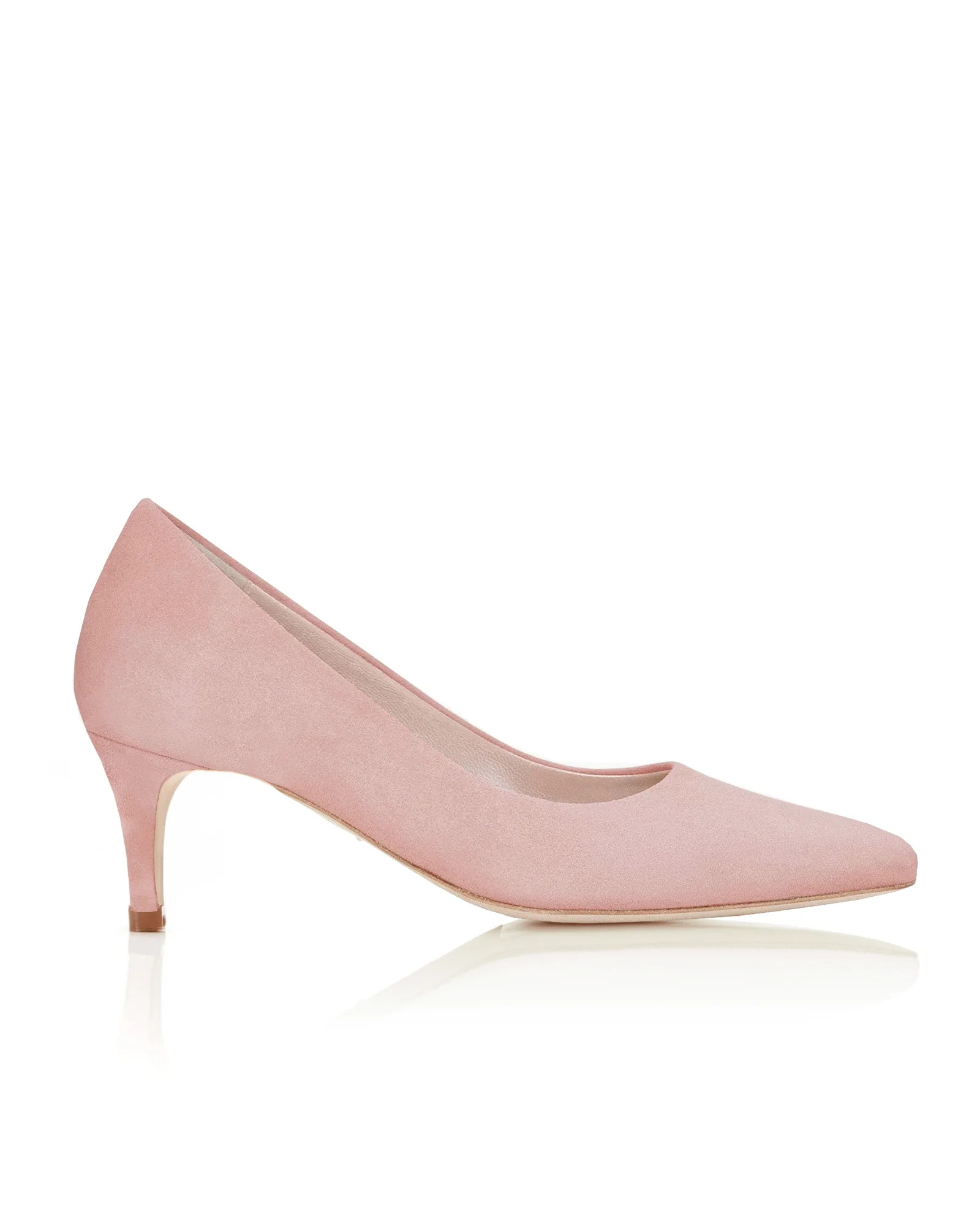 Tess Misty Rose Suede
			Low Heel | Emmy London