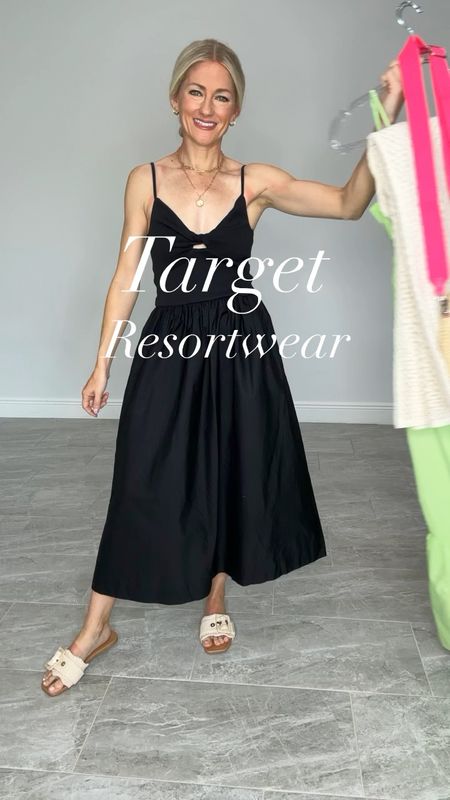 Target Resort outfit ideas! Flowy dresses for dinner, linen shorts and ribbed tee for sightseeing and shopping, and a pointelle set to wear over a bathing suit for the pool or beach. 

#LTKstyletip #LTKfindsunder50