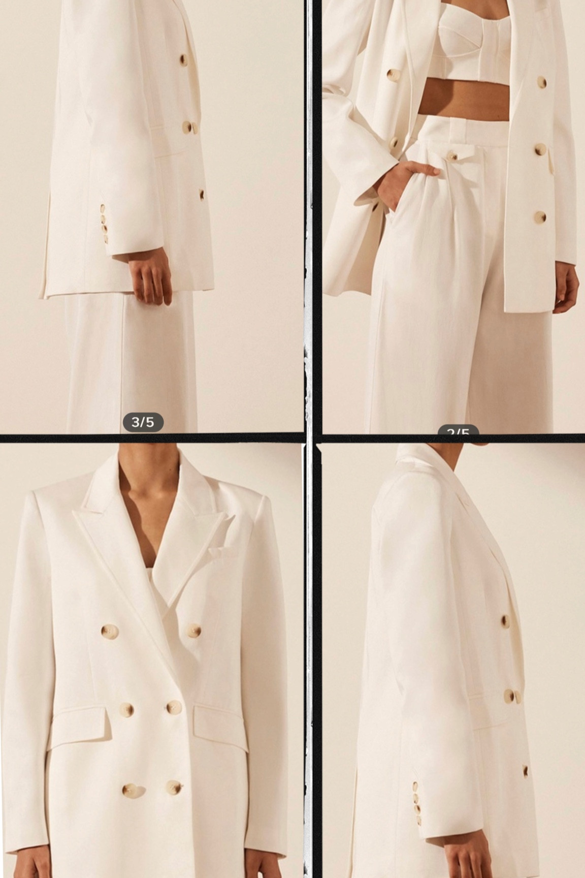 White double breasted blazer 

#LTKSeasonal #LTKfamily #LTKeurope
