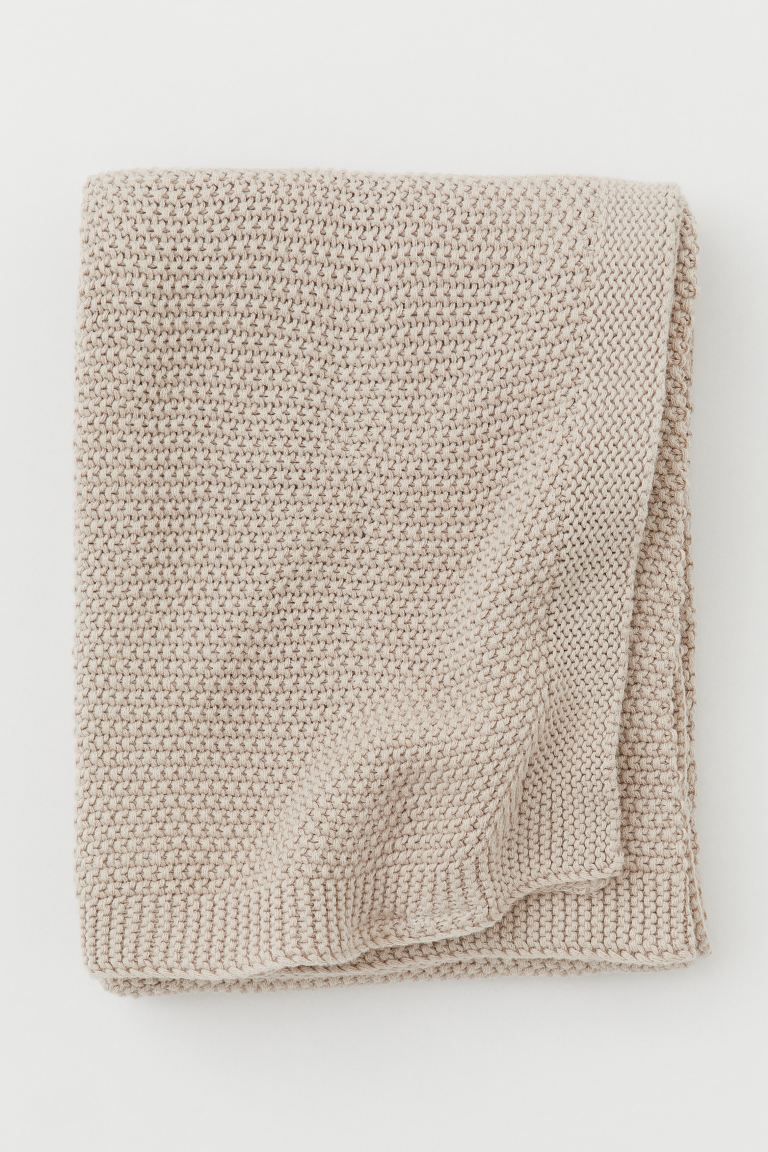 Moss-stitched Cotton Blanket | H&M (US + CA)