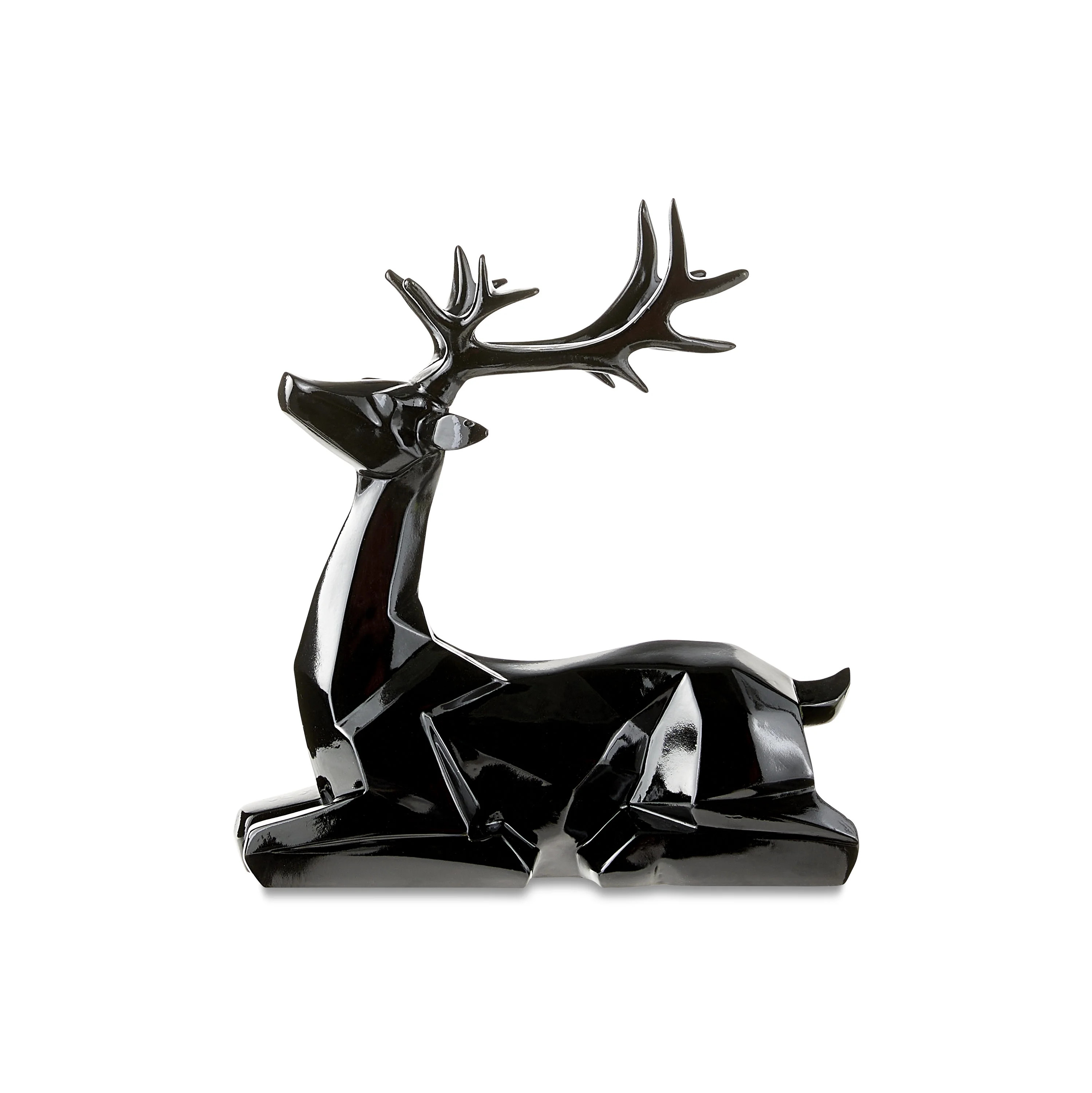 Black Sitting Reindeer Tabletop Decoration, 10 in, by Holiday Time | Walmart (US)