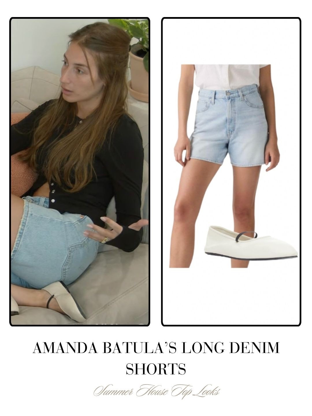 Amanda Batula’s Long Denim Shorts 