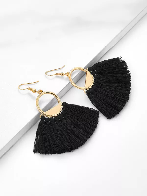 Fringe Tassel Drop Earrings 1pair | SHEIN
