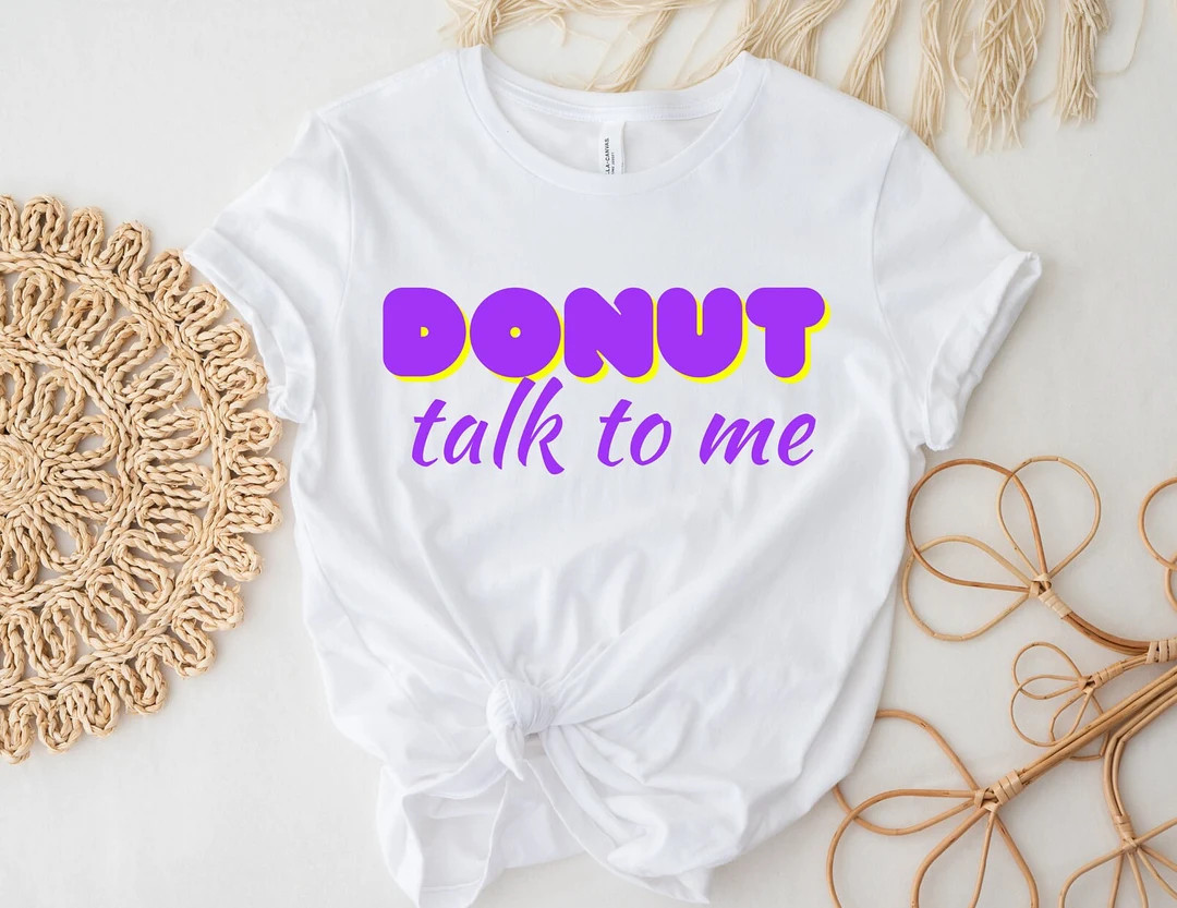 Donut parlami t shirt, unisex Jersey short sleeve tee, t shirt antisociali, regali per lei, regal... | Etsy (US)