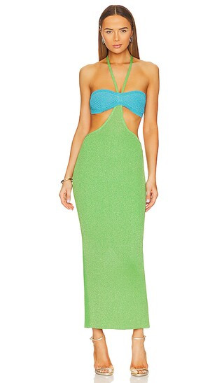 Eloisa Dress in Green & Blue | Revolve Clothing (Global)