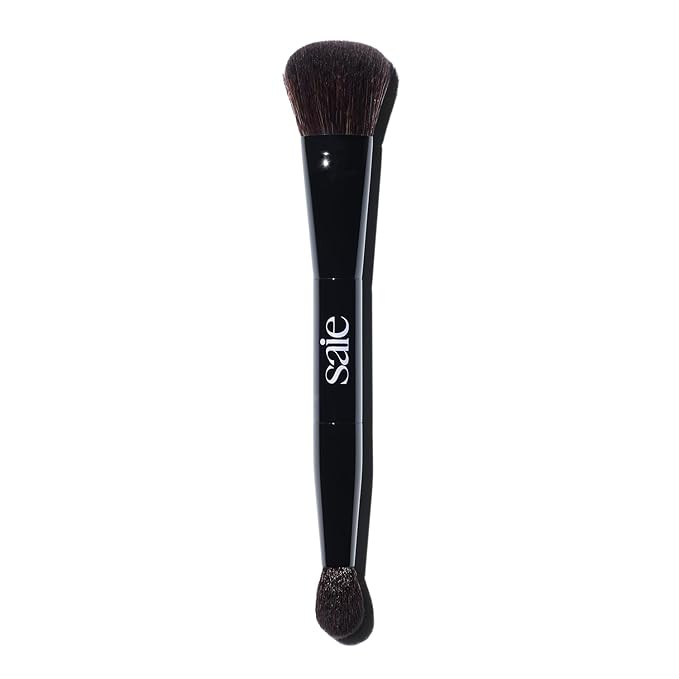 Saie The Double Brush - Dual Ended Makeup Brush For Powder and Cream Formulas - 2 Ultra-Soft Make... | Amazon (US)