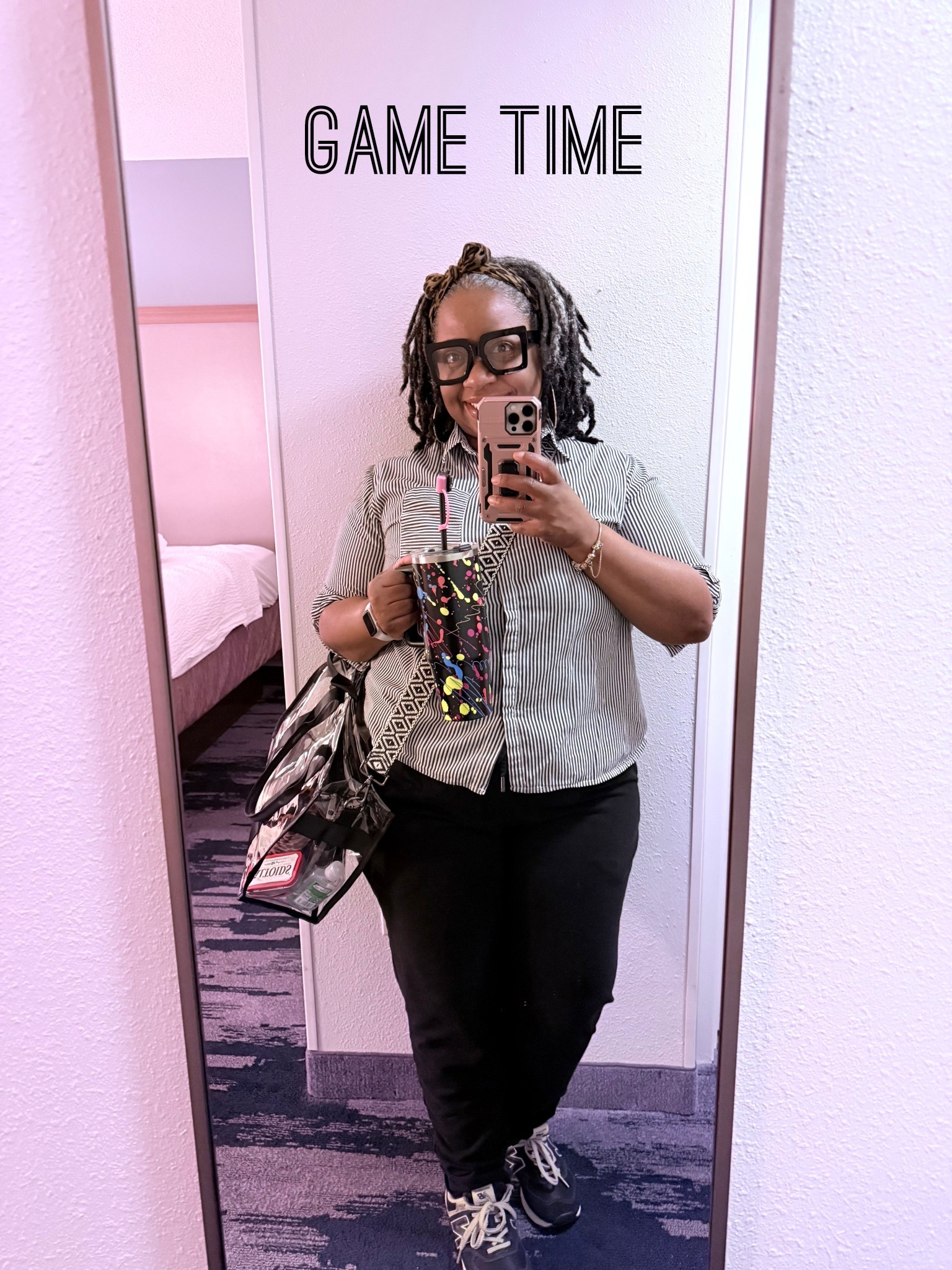 Day 2 of Volleyball tournament 🥰. OOTD Equipped with Sports Mom Essentials: Clear handbag, Tumbler for water, Joggers, and comfortable shoe wear 😁

#LTKootd #LTKdayinmylife #LTKmomlife